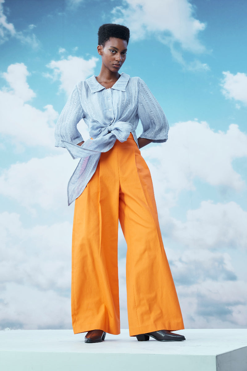 Angie Canvas Wide-leg Pants - Atelier YSCM