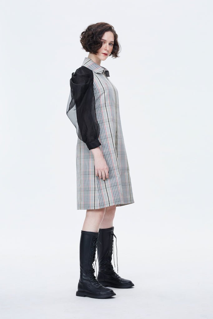 Fancy Check Dress - Atelier YSCM