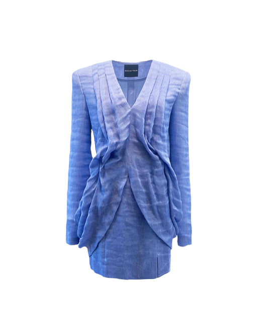 Tidal Draped Mini Dress - Atelier YSCM