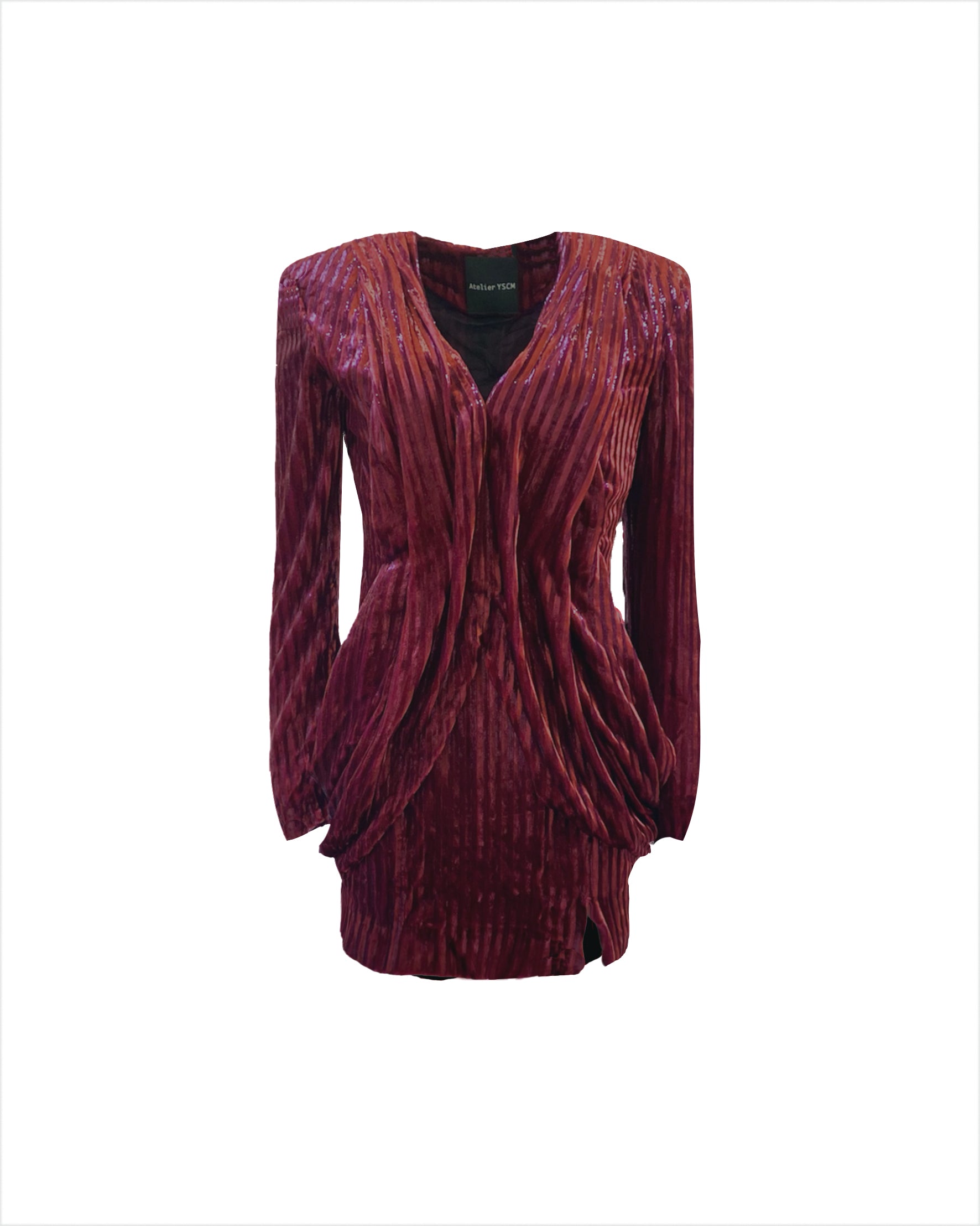Velvety stripes dress
