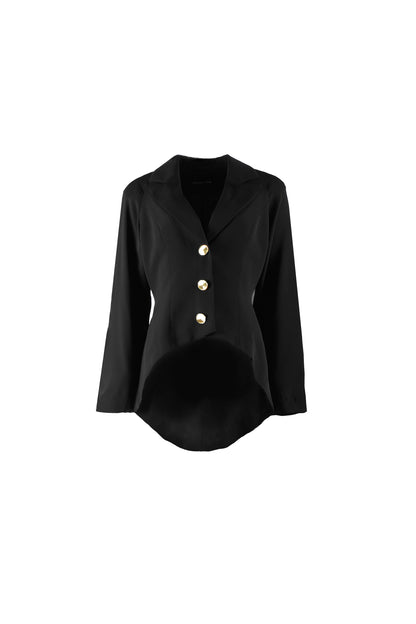插肩絲質西裝外套